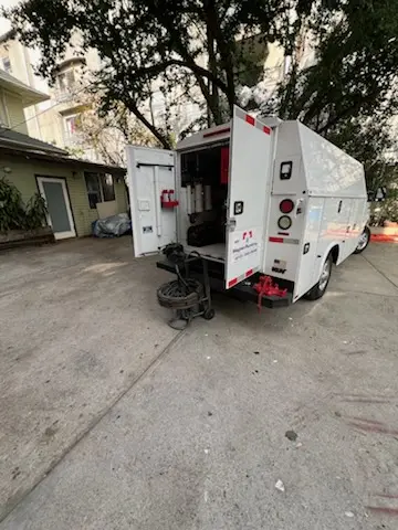 Magnet Plumbing service vehicle on-site for Water Heater Repair in Shootflying Hill